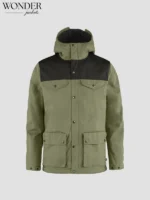fjällräven greenland winter Green and Dark Grey jacket