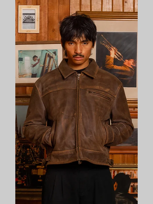 Buy Mutimer Aged Heavy Wash Leather Jacket - Wonder Jackets