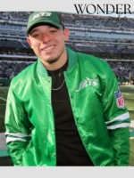Anthony Ramos New York Jets Starter Green Satin Bomber Jacket