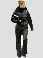 Black Leather Erin Andrews Jumpsuit