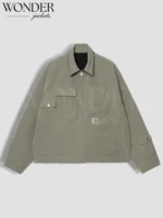 Carhartt WIP x INVINCIBLE Reversible Detroit Jacket Black and Grey