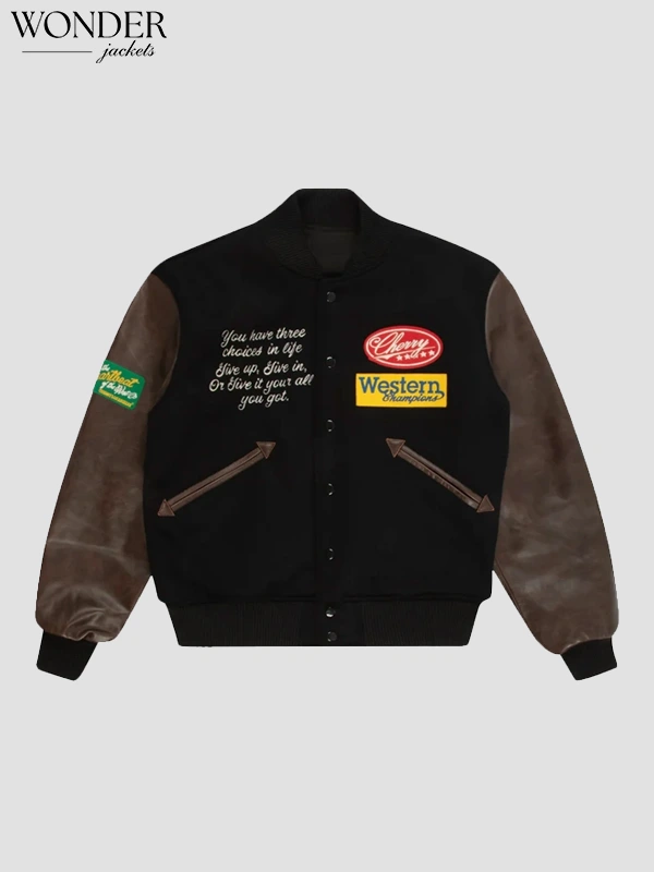 Cherry Rodeo Champ Varsity Jacket Black Cherry Rodeo Champ Varsity Jacket Black