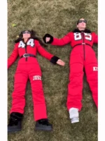 Claire Kittle Puffer Jumpsuit Red