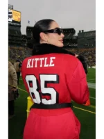 Claire Kittle Kristin Juszczyk Red Jumpsuit