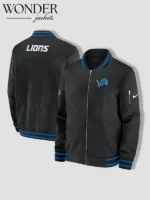 Detroit Lions Nike 2024 NFL Sideline Bomber Jacket Black
