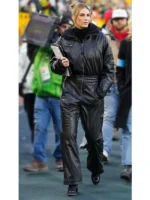 Erin Andrews Leather Jumpsuit Black