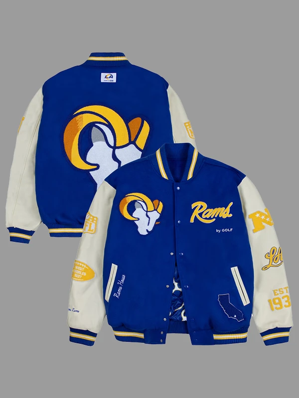 Golf Wang Los Angeles Rams Letterman Jacket Golf Wang Los Angeles Rams Letterman Jacket