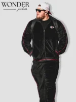 Kansas City Chiefs Black Velour Tracksuit