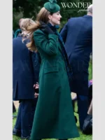 Kate Middleton 2024 Christmas Service Green Coat