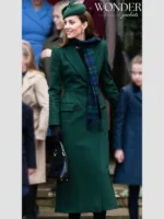 Kate Middleton Christmas Service 2024 Green Coat