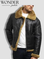 Sergei Kravinoff Kraven the Hunter Black Shearing Jacket