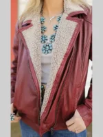 Mauritius Jenja Shearling Leather Jacket Brown