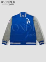 Men’s Royal Los Angeles Dodgers Primetime Vintage Satin Full-Snap Jacket Blue