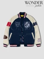 GOLF WANG NFL Letterman Varsity Full-Snap Jacket Blue