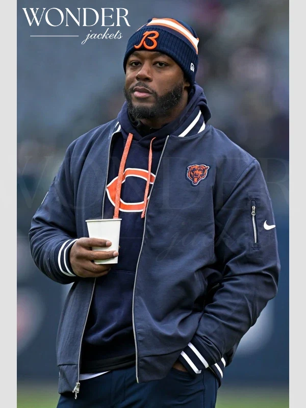 Nike Chicago Bears Bomber Jacket Thomas Brown Nike Chicago Bears Bomber Jacket Thomas Brown
