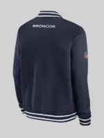 Nike Denver Broncos Sideline Coaches Navy Full-Zip Bomber Jacket
