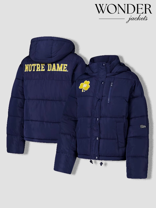 Notre Dame Fighting Irish Puffer Jacket Blue Notre Dame Fighting Irish Puffer Jacket Blue