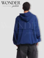 Y-Y Patchwork Cold Culture Hoodie Blue