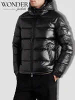Moncler Maya Quilted Shell Hooded Down Jacket Black