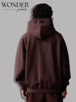 Plum Fear of God Essentials Hoodie