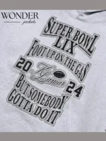 Grey Super Bowl LIX Foot Up On The Gas Hoodie Kendrick Lamar