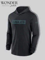Men’s Nike Black Philadelphia Eagles Sideline Hoodie Performance Long Sleeve T-Shirt