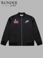 Mitchell & Ness Philadelphia Eagles Super Bowl LIX Champions Jacket Black