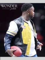 Mustard Super Bowl Vanson Leather Jacket