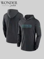 Nike Black Philadelphia Eagles Sideline Hoodie Performance Long Sleeve T-Shirt