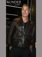 Rob Pelinka Black Leather Jacket