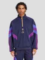 Adidas Originals Culturewear Collection LA Galaxy Half-Zip Top Sweatshirt - Navy
