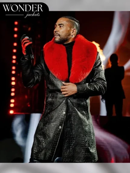 Auditorio Banamex Don Omar Black Leather Coat