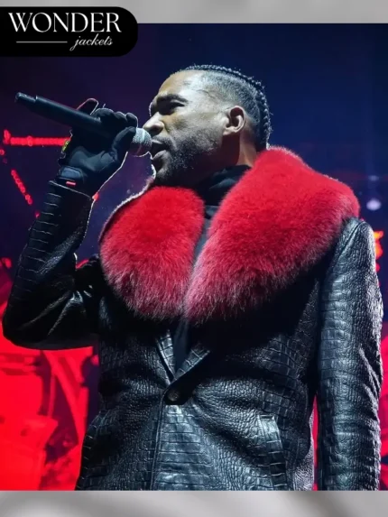 Auditorio Banamex Don Omar Leather Coat Black