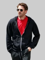 Chris Evans Materialists Black Zip-Up Hoodie