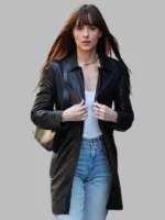 Dakota Johnson Materialists Leather Coat Black