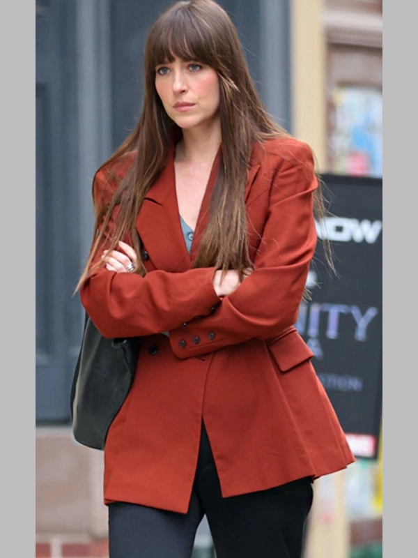 Dakota Johnson Materialists Red Blazer Dakota Johnson Materialists Red Blazer