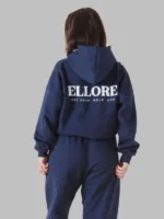 Ellore Boxy Oversized Hoodie Blue