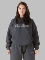 Ellore Charcoal Boxy Oversized Hoodie