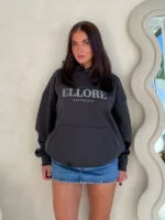 Ellore Grey Boxy Oversized Hoodie