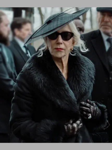 Helen Mirren MobLand Black Fur Coat