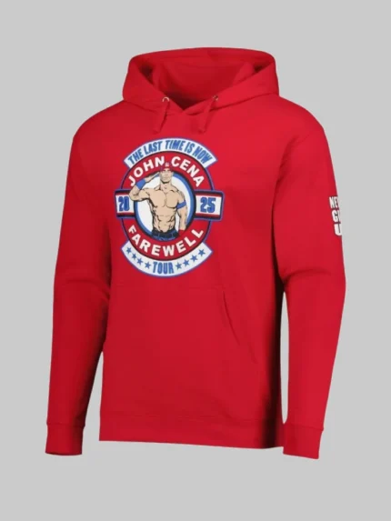 John Cena The Last Time Is Now Farewell Tour Hoodie Red