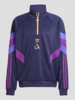 LA Galaxy Adidas 2025 Originals Half Zip Crew Sweatshirt Blue