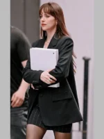 Materialists Dakota Johnson Black Oversized Blazer