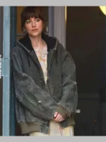 Materialists Dakota Johnson Grey Carhartt Hooded Bomber Jacket