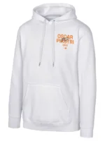 Men's Oscar Piastri #81 White McLaren F1 Team Fleece Pullover Hoodie