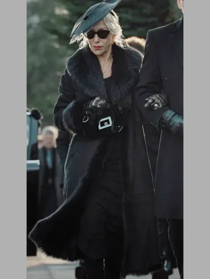 MobLand Maeve Harrigan Black Fur Coat