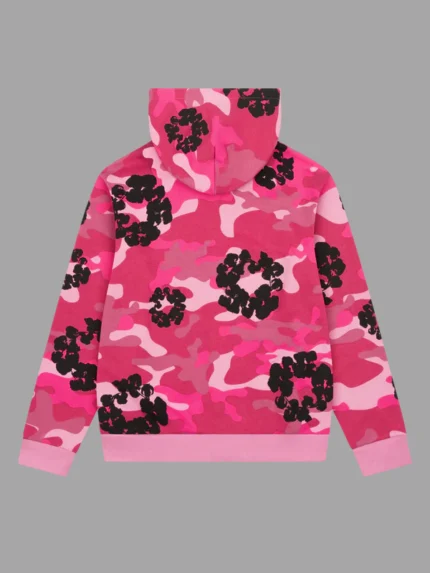 Pink Denim Tear Camo Hoodie