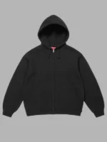 Supreme Last Supper Embroidered Zip Up Hoodie Black