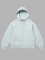 Supreme Last Supper Embroidered Zip Up Hoodie Light Blue
