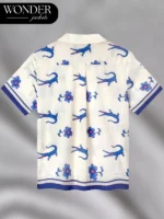 The White Lotus Sam Nivola Crocodile Floral Print Shirt